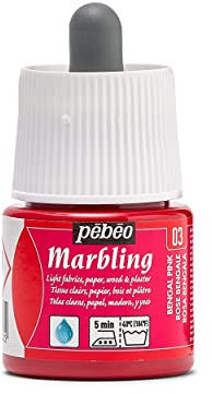Pebeo Marbling, 45 ml Bottle with Dropper - Bengal Pink