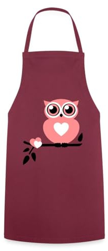 Spreadshirt Niedliche Eule Mit Großen Augen Und Herz Kochschürze