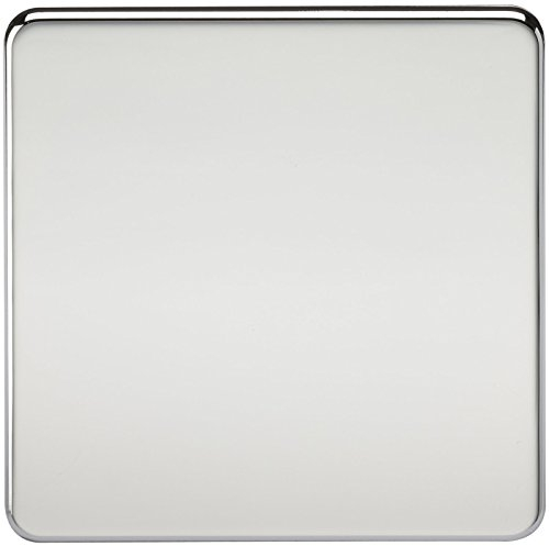 Knightsbridge SF8350PC Screwless 1-Gang Blanking Plate, Polished Chrome