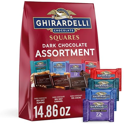 Ghirardelli Dark Assorted Sqaures XL Bag, 14.86 Ounce