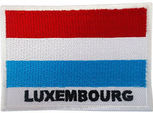 Aufnäher mit Luxemburg-Flagge, zum Aufbügeln oder Aufnähen, bestickt, Motiv