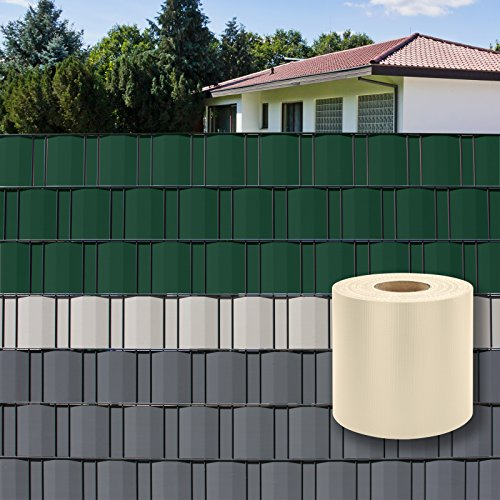 DEMA PVC Sichtschutzstreifen 70 m x 19 cm creme
