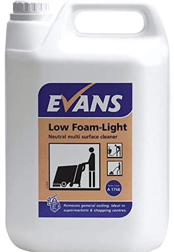 Evans Low Foam Light Multi Surface All Purpose Cleaner for Floor Machines 5ltr Bottle