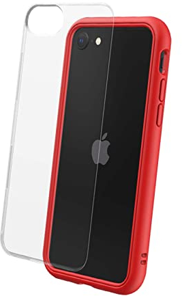 RhinoShield Coque Compatible avec [iPhone SE 3 / SE 2/8 / 7] | Mod NX - Protection Fine Personnalisable avec Technologie d'absorption des Chocs [sans BPA] - Rouge