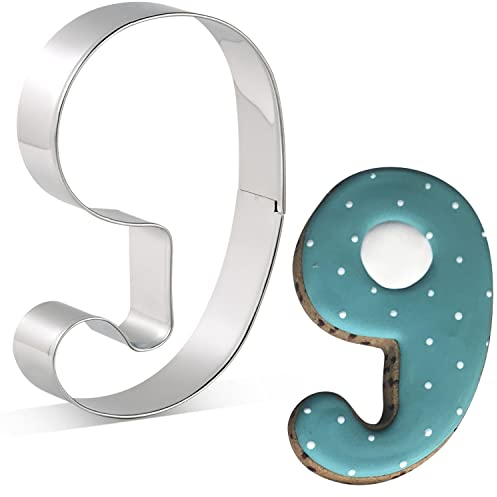 KENIAO Number 9 Cookie Cutter, 4, Stainless Steel