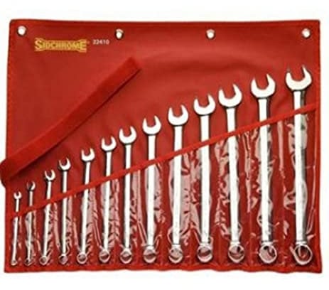 Sidchrome SCMT22410 Ring & Open End Spanner Set AF 13 Piece Set