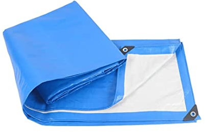Lona de Protección con Ojales PE 140g/㎡ 2.8x3.8m Lona de construcción Impermeable, Resistente a los Desgarros Cubierta para Muebles de Jardín, Camión, Piscina, Madera