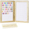 BNG Nail Colour Display Book 216 Colors Nails Art Card Chart with 240 Pcs False Nails Tips, Leather Book For Salon Gel Polish Sample Showing Tools, Gold