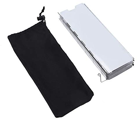 YUMILI Protector de Viento - 16 Piezas de aleación de Aluminio portátil Horno de Cassette Cabeza Parabrisas Picnic Parabrisas Cocina Parabrisas