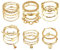 KALVICA 21Pcs Boho Layered Armbänder für Damen Frauen Kettenarmbänder Set mit Schloss-Anhänger Verstellbare Zirkonia Herz Kubanische Kette Armband Offene Manschette Armreif Stapelbares