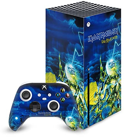 Head Case Designs Officially Licensed Iron Maiden Live After Death Graphic Art Vinyl Sticker Gaming Skin Decal Cover Compatible With Xbox Series X Console and Controller Bundle