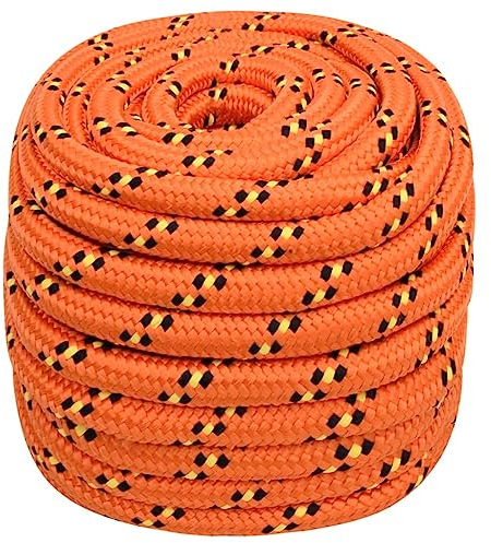 vidaXL Cuerda de Barco Polipropileno Naranja 20 mm 25 m, Cuerda, Cuerda enrollada, cordón Trenzado, Cuerda Trenzada, Cuerda de Anclaje