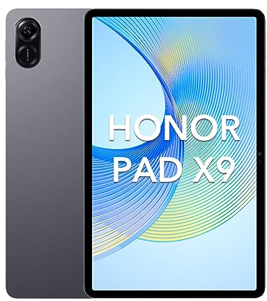 HONOR Pad X9 4GB 128GB WIFI Tablet, 11,5 Pollici 120Hz 2K Fullview Display, Qualcomm 6nm Snapdragon 685, 6 Altoparlanti, 7250mAh Batteria, Corpo in Metallo, Android 13, Google Service, Grigio