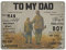 Blechschild mit Aufschrift To My Dad My Hero I Love You, Wanddekoration, lustiges inspirierendes Zitat, Wandkunst, Schild, Vintage-Blechschilder für Zuhause, Café, Bar, Männerhöhle, Pub-Poster
