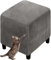 Hockerbezug Quadratisch/Rund 40x40/45x45/50x50cm Gray Stretch Ottoman Bezug Jacquard Velvet Fußhocker Bezug Luxuriöser Hockerabdeckung Waschbar Hocker Protector (Color : A19, Size : 45x45cm/18x18)