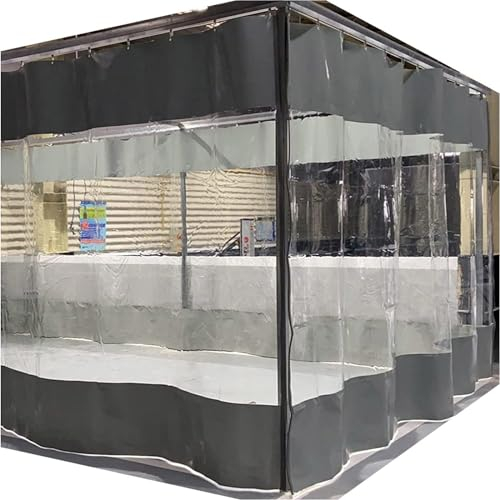 Transparente Pavillons Planen Seitenwände, Durchsichtige Planenvorhänge Für Außenbereich, 0,3mm Schwerlast Wasserdichte Planen Seitenwände, Pergola/carport-seitenvorhänge,WxH-5.5x3.3m/18*10.8ft