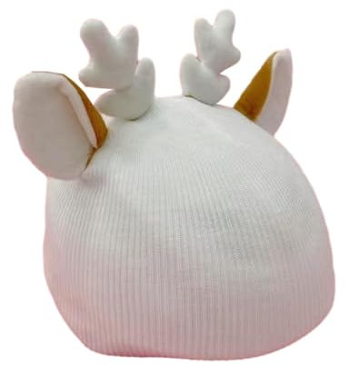 F Fityle Skihelm-Abdeckung, kreative warme Strickmütze, Skihelm-Dekor für Damen und Herren, Winter, Outdoor-Sport, Helme, Zubehör, Schutz, Weißer Elch
