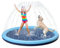CHAWONER Tappetino antiscivolo per piscina per cani, 100 cm, per spruzzare i cani, pieghevole, gonfiabile, per cuccioli, tappetino da gioco per esterni, per giardino, spiaggia, cortile
