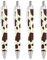 Niedlicher Kugelschreiber mit Kuhfell-Druck, einziehbar, feine Spitze, 0,5 mm, glattes Schreiben für Zuhause und Büro