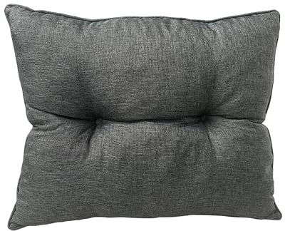 Pillows24 - Loungemöbel Kissen | Rechteckige Rückenkissen 70x40 für Outdoor | Auflagen, Kissen & Polster für Gartenmöbel, Rattanmöbel, Lounge & Sessel | Made in EU | Graphit