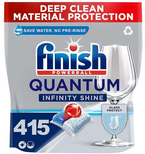 Finish Quantum Infinity Shine Dishwasher Tablets| Pack of 5 | 83 Tablets Each | 5 x 83 Tabs | 415 Tablets