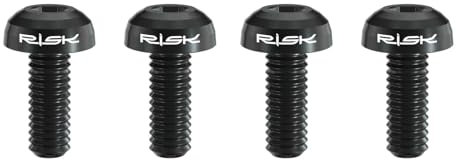 Low Profile Titanium Bolts for Bike Water Bottle Cages, M5X12 (Black, 4-Pack)