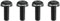 Low Profile Titanium Bolts for Bike Water Bottle Cages, M5X12 (Black, 4-Pack)