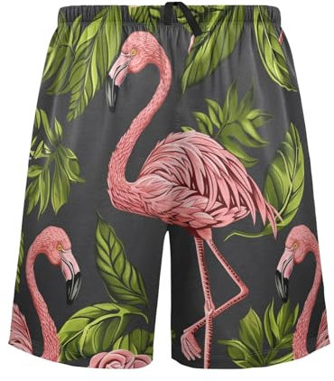 Short de pyjama flamant rose pour homme, flamant rose, XXL
