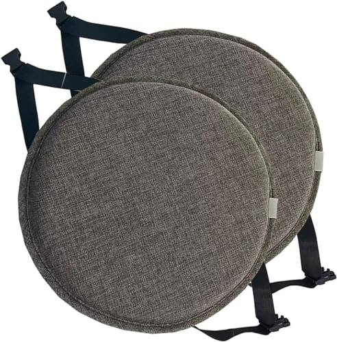 BLLMTEAR 1/2/4 Confezioni Diametro 30cm/33cm/35cm/40cm/45cm Cuscini for Sedia, Cuscino for Sedia da Pranzo Rotondo, Cuscini for Sedie Antiscivolo con Ganci Elastici(4,2pc:40cm/15.7in)