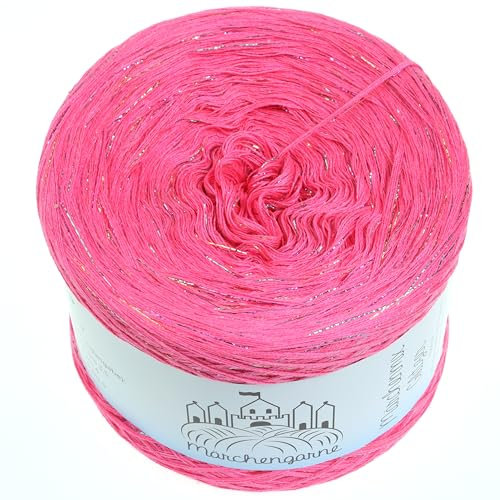 Bobbel Wolle Uni + Multicolour Glitzer 300g - 1140m 4Fach Farbverlaufsgarn Größe Strickwolle Häkeln (Candy Multicolour Glitzer)