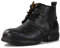 OSSTONE Vintage Nero Design della punta in metallo per una maggiore resistenza agli urti Stivali da moto per uomo Caviglia camminare moda Lace-Up Pelle Chukka Stivali OS-6015-3-E-10-R