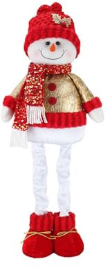 Lerpwige Grandes muñecas navideñas figuras de renos retráctiles Decoración navideña Bandeja graduada Ornamento