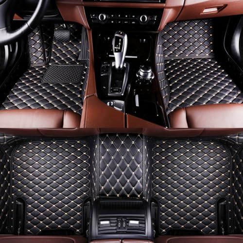HNZZT Auto Fußmatten für Mercedes-Benz S Klasse (W221) 2004 2005 2006 2007 2008 2009 2010 2011 2012 2013, Allwetter Tragen wasserdichte rutschfeste Leder Automatten,Blackbeige
