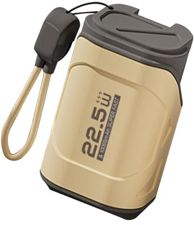 Portable Charger with Built in Type C Cables AC Wall Plug, 10000mAh Power Bank, 22.5W Fast External Battery Pack, Travel Portable Charger Compatible with All Smart Device