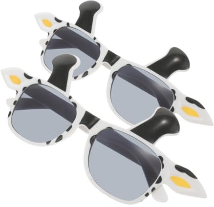 Yardenfun 2St Kuhbrille Kuh-Kostümzubehör Lustige Tierbrille Tierische Augenbrille Tierische Verkleidungsbrille Tiermotiv Brille Kuh-Brillen-Requisite lustige brille Kuhzubehör Kuhkostüm Stk