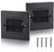 Bamyli 2Pcs Brush Plate, Cable Brush Plate Black, Cable Entry Plates with 4 Screws for Decorate Wall Home Office