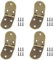 JJWNMLL 4 Stück Scharniere Klappbar Runde, Edelstahl Klappenscharnier, 84mm(3 Zoll) antike Bronze Butt Scharniere mit 26PCS Schrauben für Möbel, Schrank, Schubladen, Holzkiste