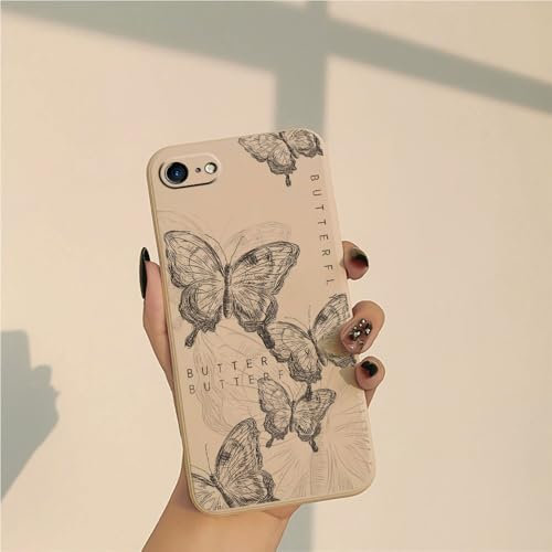 PAIXIKYZ Compatible avec iPhone 7/8/SE 2020/SE 2022 - Coque Silicone Souple Bords Droits Protection Complète L'appareil Photo Etui