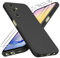 Coiwxmoi Coque pour Samsung Galaxy A25 5G, avec 2 Verres Trempé, Housse Etui de Protection en TPU Silicone Souple, Cover Case Antichoc Anti Rayures avec Protection écran pour Samsung A25 5G, Noir
