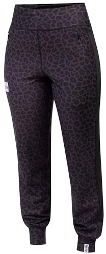 EIVY Damen Journey Travel Pants Trainingshose, Black Leopard, XS EU