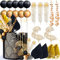Black Gold Balls Cake Topper Gold Palm Leaf Cake Topper Prom Cake Decoration Roaring 20s Cake Decoration 1920s Party Supplies