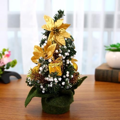 Splendidi alberi di Natale da tavolo da 20 cm migliorano l'atmosfera festiva della tua casa (4#)