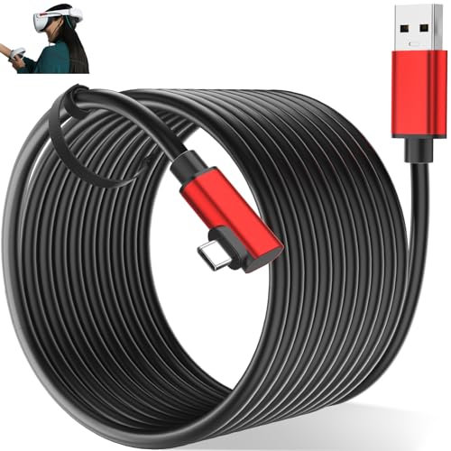 AIAUXAI Cavo Link 5 Metri Compatibile con Meta Quest 3 3S Quest 2 Pro Pico 4, Link Cavo USB 3.1 a USB C per Visore VR e PC da Gioco, Trasferimento Dati PC ad Alta Velocità
