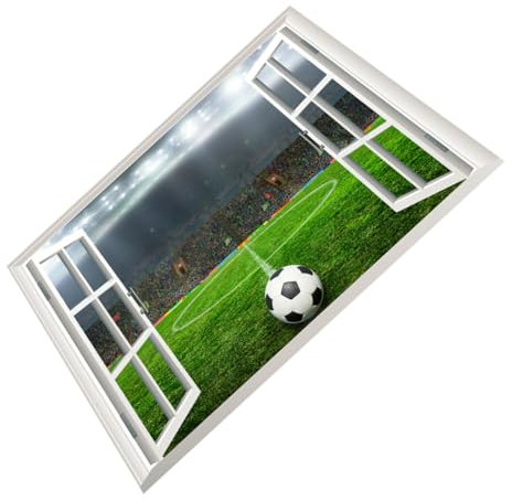 Homoyoyo Football Stadium Wall Sticker Window Home Decor Wallpaper for Bedroom Walls Wall Decorations House Decor Poster Sports Soccer Wall Art Decor Playroom Wall Decals Neon PVC