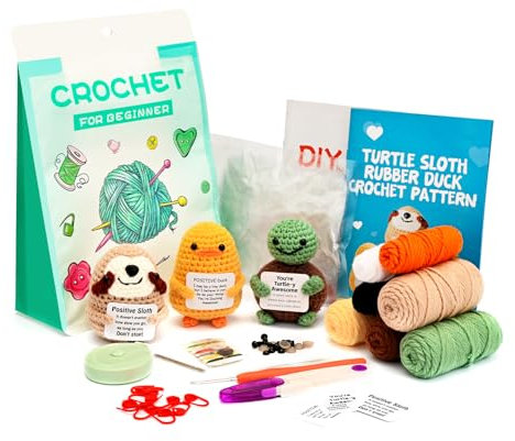 Hroevc Häkelset für Anfänger mit Video-Tutorials und 40% extra Garn, komplettes Starter-Set für Erwachsene, Kinder (14+), Häkeln lernen mit hochwertigem Zubehör und leicht verständlicher Anleitung