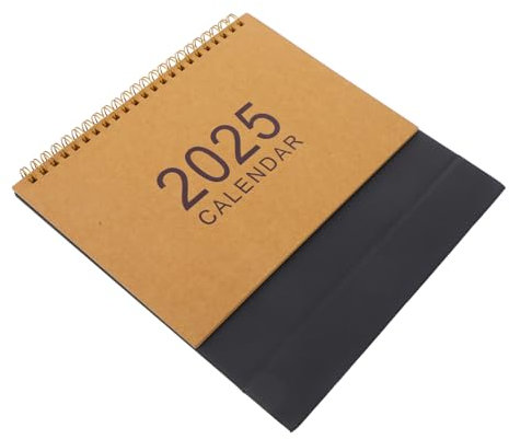 HYTROVE Monatlicher Tischkalender 2024–2025, Spiralbindung, Tischkalender, Kleiner Tischkalender, Stehend, Umklappbarer Tischkalender Für Zuhause, Büro, Schulen