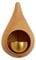 Baoblaze Timbre de Madera para Puerta de comerciante, pequeño Adorno Colgante, carillón de Viento de Bienvenida, para Entrada de casa, jardín, Nevera, Marrón Claro
