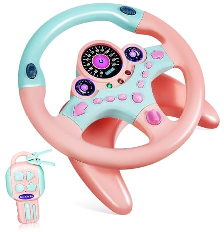 Milisten Boy Girl Driving Toy Boys and Girls Simulated Car Wheel Sound Interactive Learning Toy