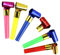 20pcs Noisemakers Blowouts Party Horns Bulk Toys Geburtstagsfeier bevorzugt Jahre Noisemakers Accessoire Preise Kinder Pfeifstreamer (zufällige Farbe) Blowouts