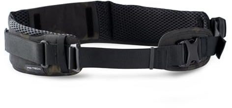 PGYTECH OneMo Photography Belt, Camera Waist Belt for Heavy Gear, Padded & Breathable, Compatible with OneMo TAC Backpack,Quick Release Clip, Lens Bag, Filter Bag,Black Camouflage/Wolf Brown